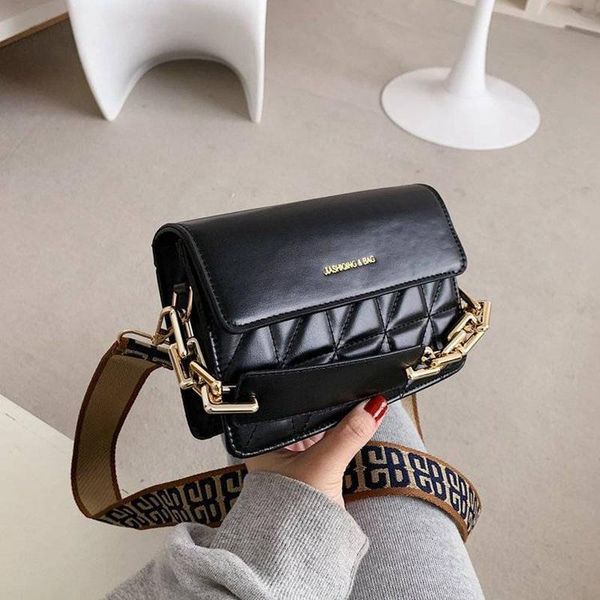 

duffel bags shoulder purse crossbody for women handbag fashion chains letter pattern all-match pu leather designer bag