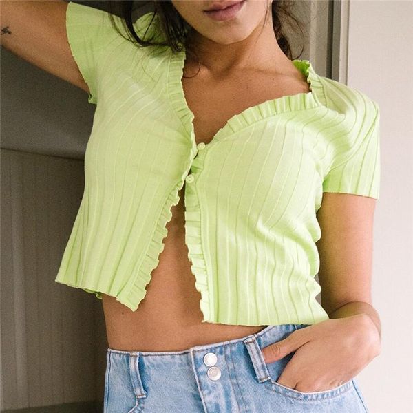 

women's blouses & shirts sweet short blouse women autumn solid sleeve cardigan shirt stretch slim ladies ruffle korean, White