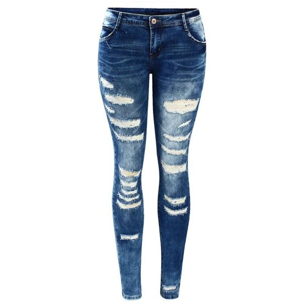 

women`s fashion blue low rise skinny distressed washed stretch denim jeans for women ripped pants maternity bottoms, White