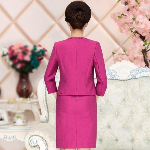 

work dresses women's vintage suits jacket bodycon pencil midi dress office ladies elegant formal wedding wear two piece set1, White;black