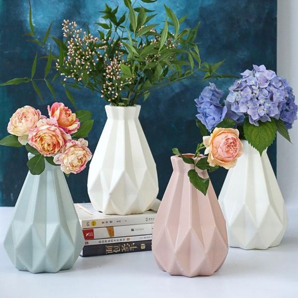 

vases nordic plastic vase imitation ceramic flower pot basket decoration