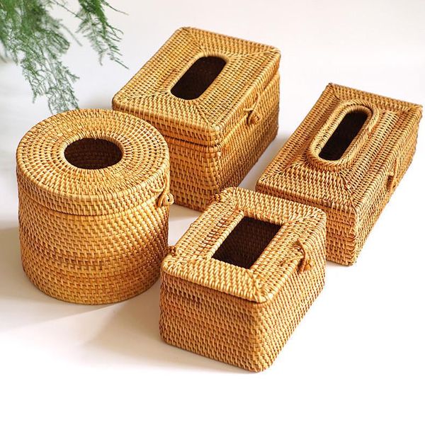 

tissue boxes & napkins year 1piece rattan box for car handicraft woven antique noble case holder home decoration wedding gifts