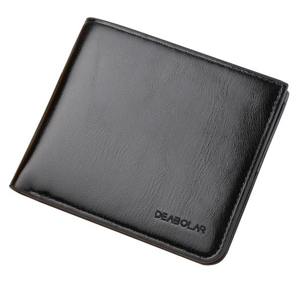 

wallets men's leather wallet short 2021 vintage embossed purse, Red;black