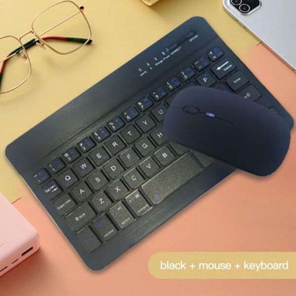 

keyboards bluetooth keyboard mouse multiple systems compatible wireless chocolate button 3-speed dpi adjustment for android