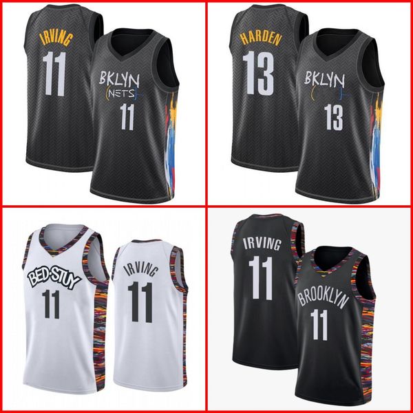 

james 13 harden men basketball jerseys brooklyn nets kyrie 11 mens irving college kevin 7 durant outdoor jersey camisetas de balonce, Black;red