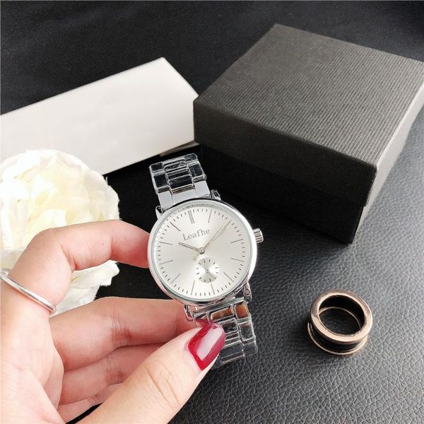 

fashion women's watches silver gold stainless steel material butterfly buckle quartz watch black clock relogio feminino wristwatches, Slivery;brown