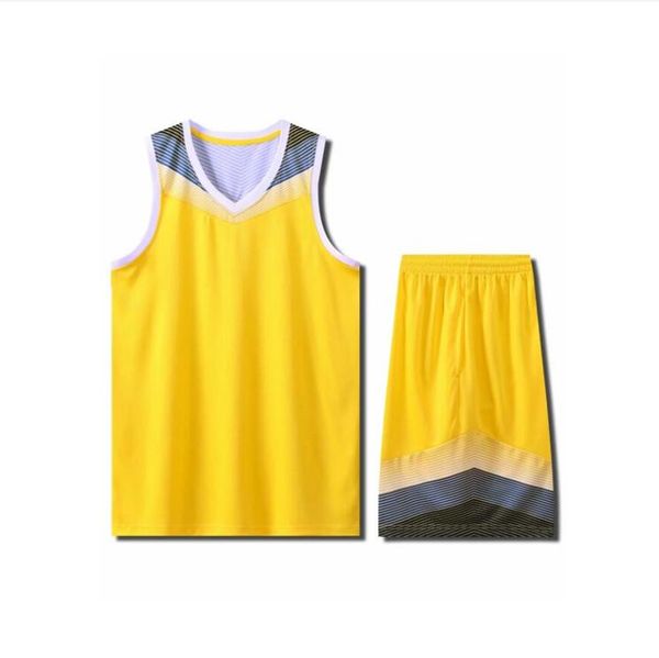 

men set uniform kits 2021 big size college basketball jerseys sports sisters diy customized training convoy suites wear summer yellow