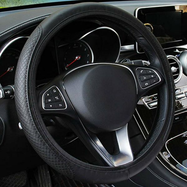 

steering wheel covers black cover breathable car interior replacement accessories
