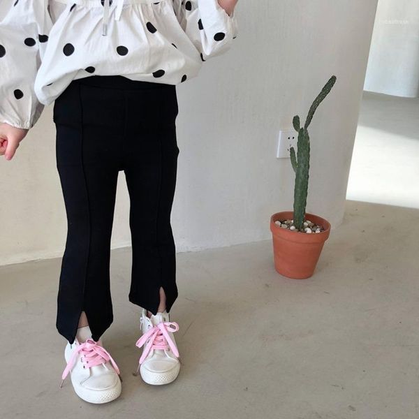 

girl fork horn pants 2021 spring elastic roman baby infant girls cotton fashion trousers kids pure color1, Blue