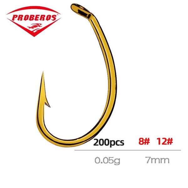 

200pcs fishing hooks 8# 12# set carbon steel single circle fishhook jip barbed carp sea tackle accessories
