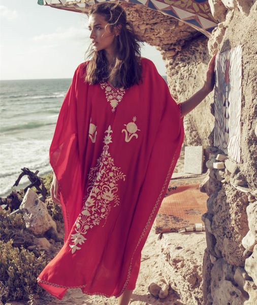 

casual dresses embroidery kaftan beach tunic cotton cover up women swimwear oversize swimsuit bikini cover plus size sarong wear lodk, Black;gray