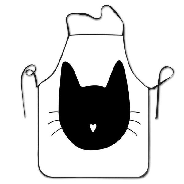

apron for cooking baking gardening cat heart nose aprons