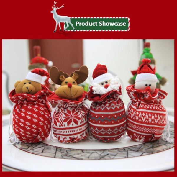 

christmas decorations knitted candy gift bag haard xmas boom decoratie nieuwe jaar 2022 apple eve children's table ornament