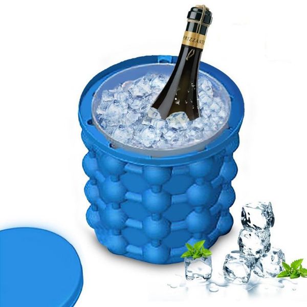 

silicone ice bucket durable drink wine rapid cooling storage space saving seaside travel springtime outing machine baking moulds