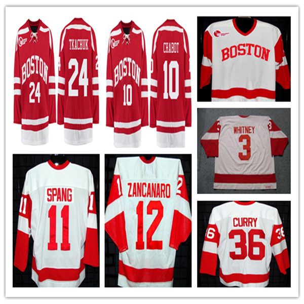 Man Boston University BU Hockey 3 Ryan Whitney 9 Jack Eichel 7 Charlie McAvoy 3 Coyle 19 Clayton Keller 24 Keith Tkachuk McBain McLaughlin Nesterenko Genähte Trikots