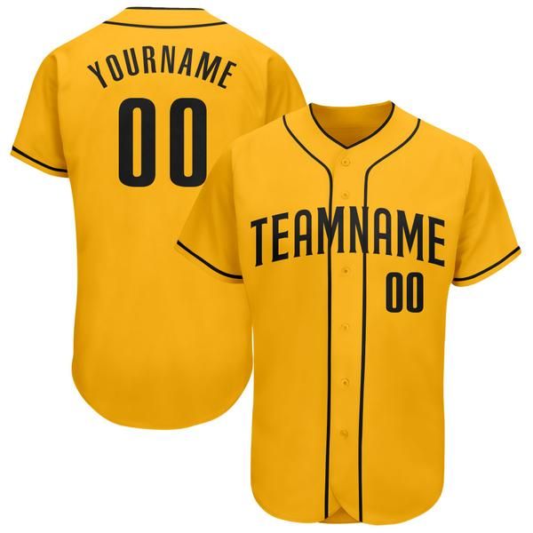 

custom gold black-001 authentic baseball jersey, Blue;black