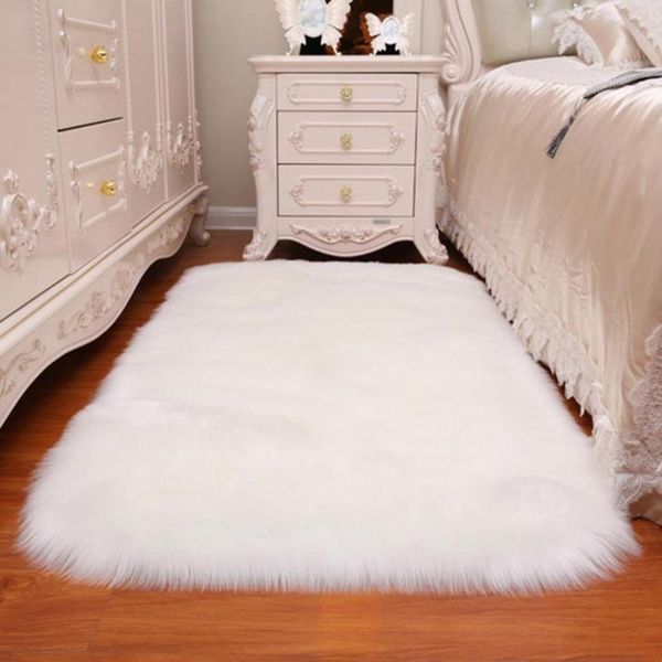 

carpets living room bedroom rug luxury square soft artificial wool sheepskin fluffy fur carpet household cold-proof non-slip blanket