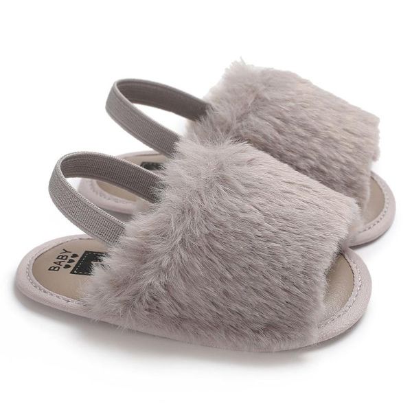 

first walkers baby summer shoes for girls girl fashion faux fur skinny slipper