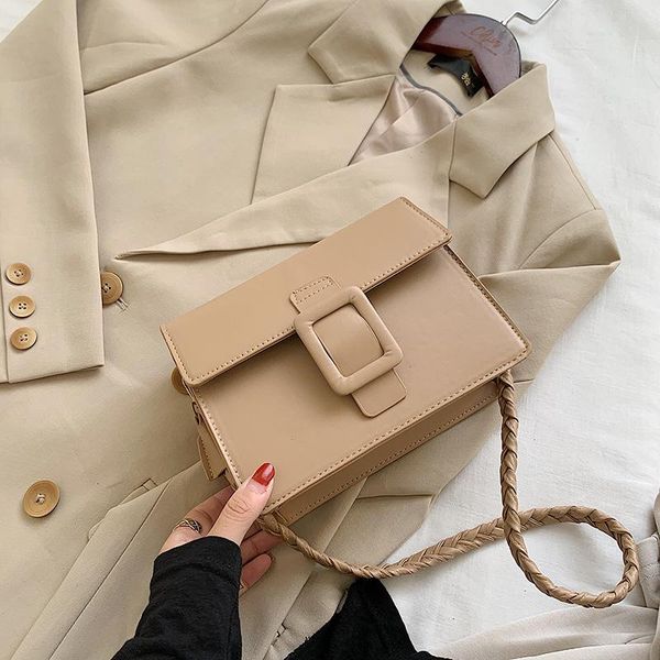 

evening bags qyahlybz women's bag 2021 fashion leather white purses and handbag small square crossbody female black shoulder