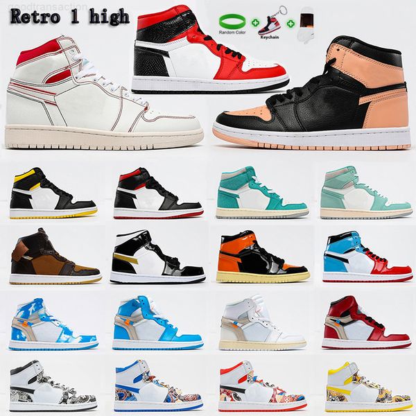 

hight cut jumpman 1 basketball shoes retro barb high union nuc jorden 1s ow joint chicago north carolina blue obsidian shadow gray black