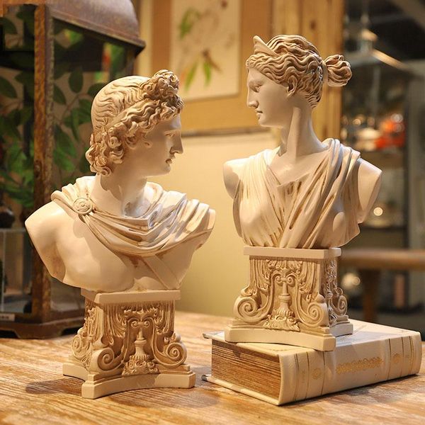 

decorative objects & figurines 30cm apollo bust statue adelos greek mythology resin craftwork office el living room decoration gift