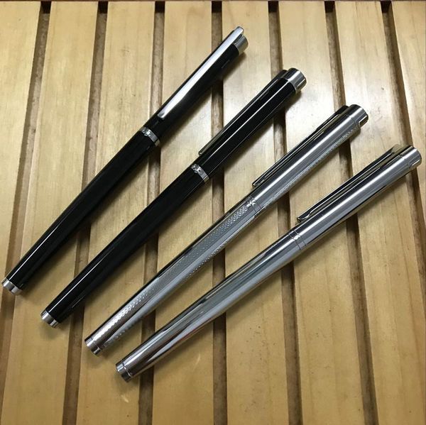 

fountain pens jinhao classic black and silver pen with 0.5mm iridium nib the business gift metal ink piston converter