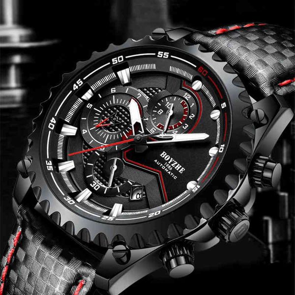 

2021 luxury mechanical clocks self winding for men automatic waterproof steel band tours, Slivery;brown