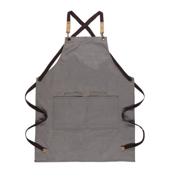 

aprons fashionable practical light soft canvas apron large pocket full body adjustable kitchen restaurant coffee shop water&oil proof