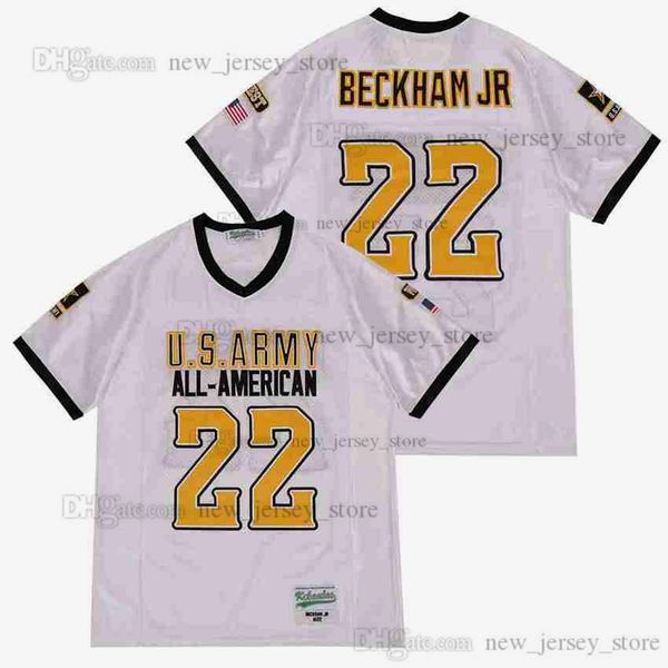 

movie odell beckham jr #22 high school jersey red white custom diy design stitched college football jerseys, Black
