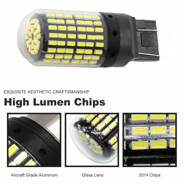

emergency lights led turn bulb signal 3014 smd white car reverse lamp 6500k universal 360 degrees