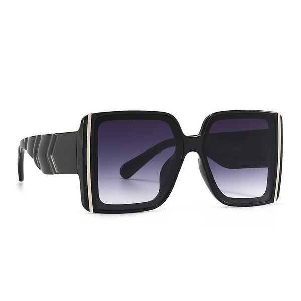 

9287 new modern square sunglass ins wind street sunglass, White;black