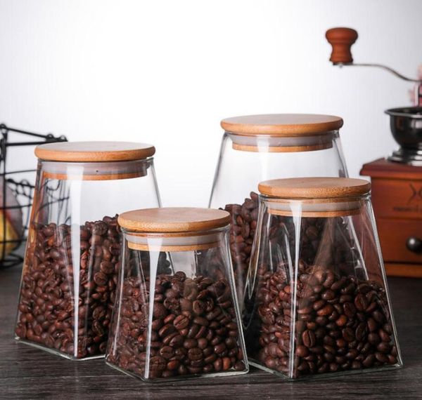 

storage bottles & jars kitchen food grains sugar organizer spices container transparent glass sealed candy tea box