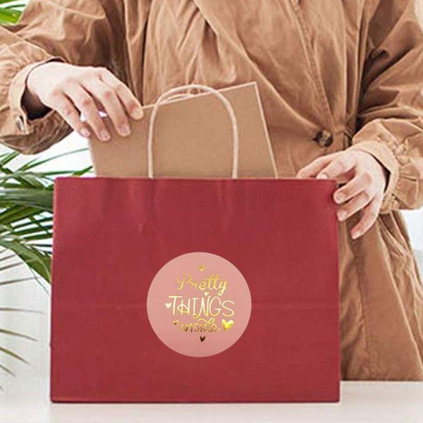 

gift wrap 500pcs pretty things inside sticker gold foil seal label scrapbooking decoration