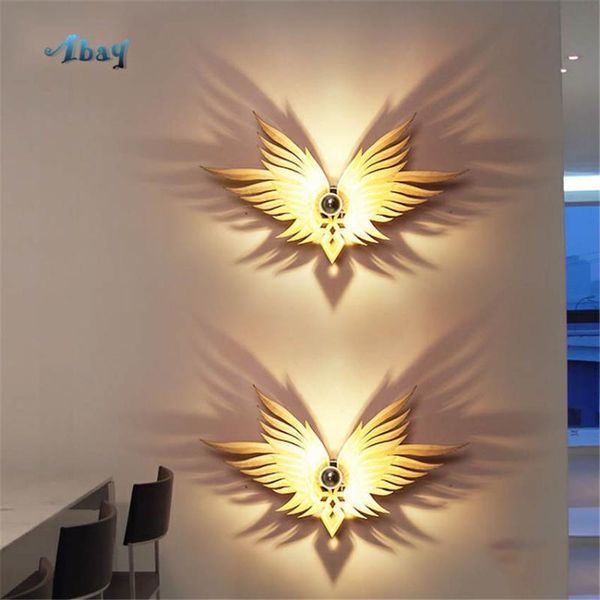 

wall lamps modern shadow art king's wings led lamp for corridor study kids bedroom personality living room decoration light