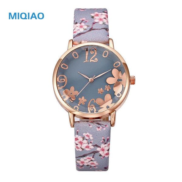 

wristwatches miqiao 2021 fashion casual quartz women watches printing personality womens watch gift w142, Slivery;brown