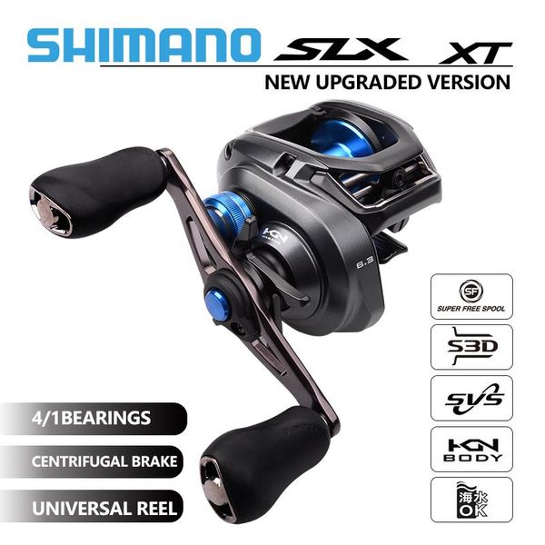 

xt baitcasting fishing reels 4+1bb 6.3:1/7.2:1/8.2:1 max drag 5/5.5kg hagane body svs system s3d spool reel