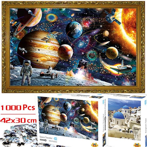 

42x30 cm jigsaw puzzles 1000 pieces assembling picture landscape puzzles toys for adults children kids games educationa toys