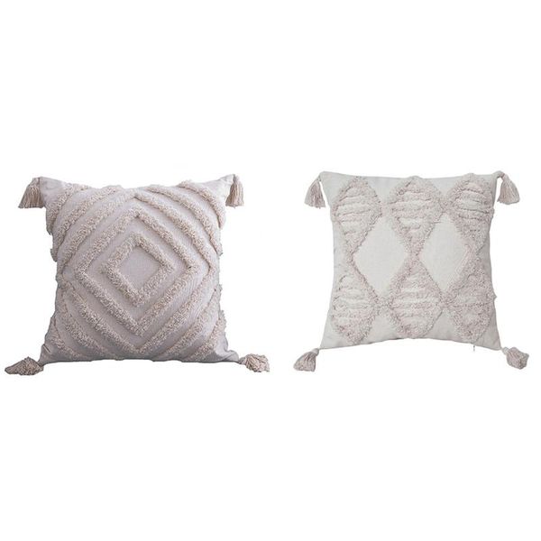 

pillow case tufted throw cover with tels for home decor farmhouse bed sofa couch living room