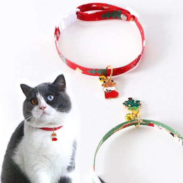 

cat collars & leads merry christmas cats s xmas tree socks bells puppy dogs pendants collar chic pets supplies cute, good-looking,