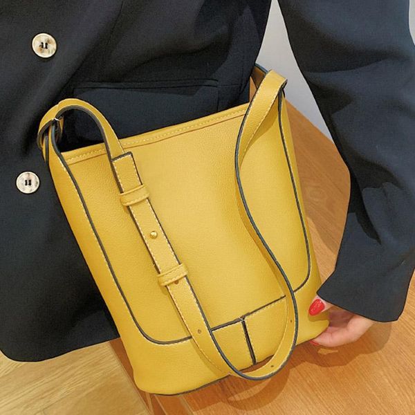 

evening bags casual soft large capacity women handbags shoulder bucket bag ladies pu leather crossbody fashion big shopper purses female