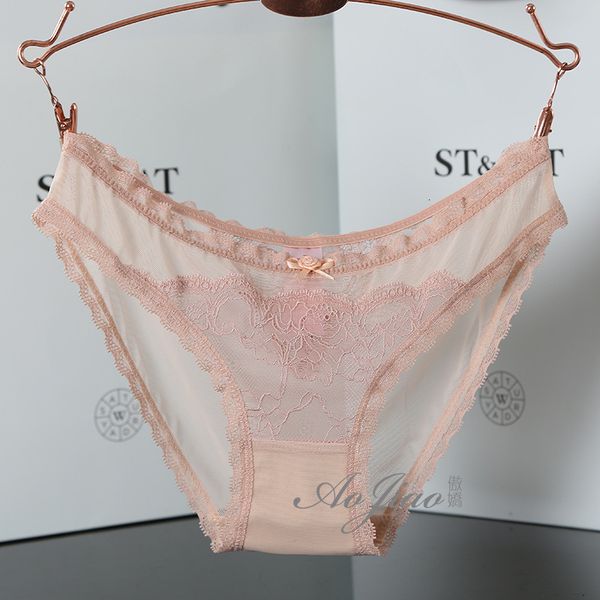 

broken size mesh transparent lace women's low waist triangle pinkdear, Black;white
