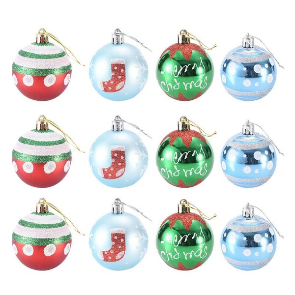 

party decoration 24pcs christmas tree hanging balls for (colorful)