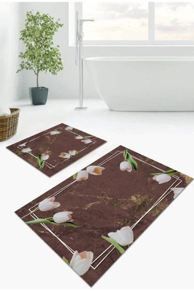 

50x80 - 50x50 digital bath mat set for closet 2-mat bs012 mats