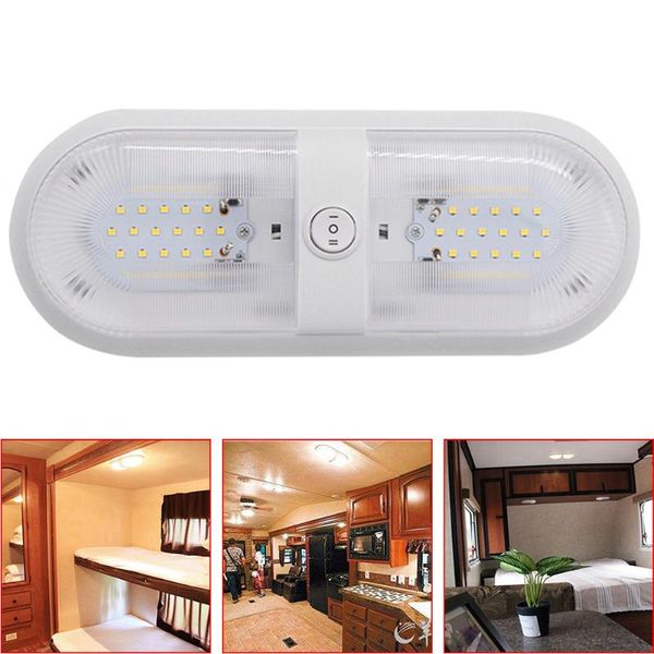 

parts 10-24v 48 led rv ceiling light interior lighting vessel motorhome camper yacht marine boat with rocker switch