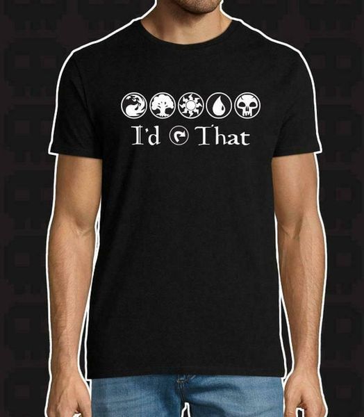

magic the gathering i'd tap that t-shirt size m-5xl, White;black