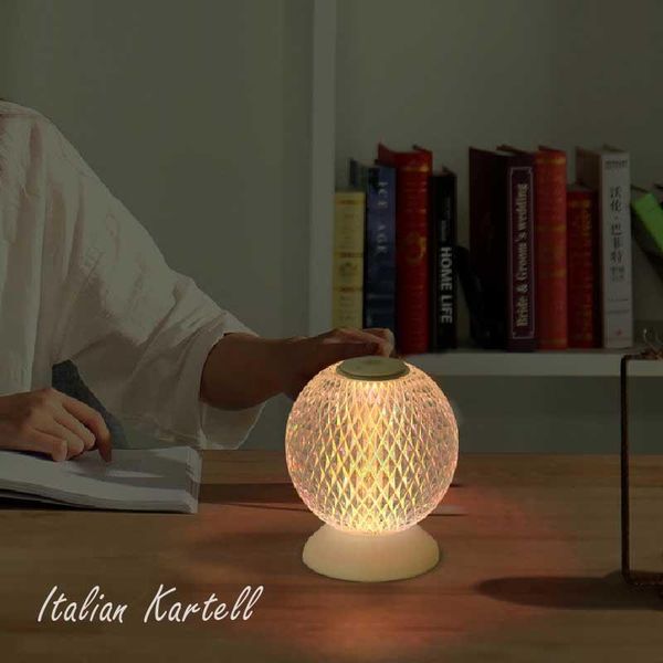 

table lamps diamond lamp usb rechargeable acrylic decoration bedroom bedside crystal gift night light lighting device