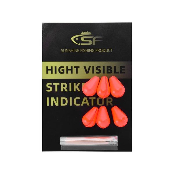 

fishing accessories sf teardrop strike indicators fluorescent red tooth pick s 6 pack