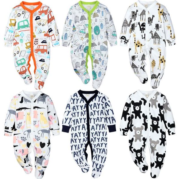 

footies summer spring autumn baby boy girl clothes born cotton infant cartoon animal costumes kids toddler wrapped jumpsuits, Blue