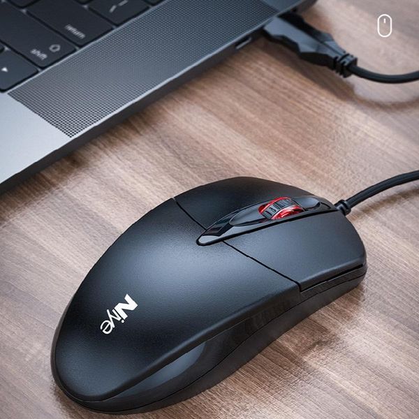 

mice wired mute usb home silent office deskand notebook computer business durable sensitive pure black e-sports game mouse