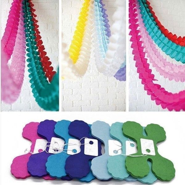 

party decoration 1set 3.6m four leaf clover paper garland baby shower birthday banner home beautiful wedding marriage room decor